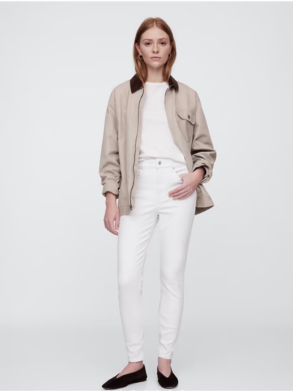 GAP White Denim Universal Legging